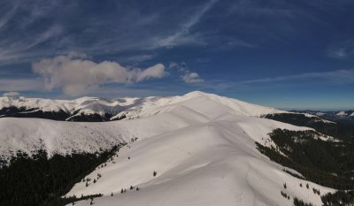 Munții Iezer Păpușa, Imagine aeriană panoramică